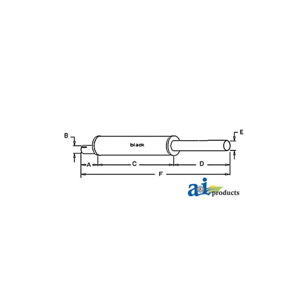 Muffler 36" x5" x5"